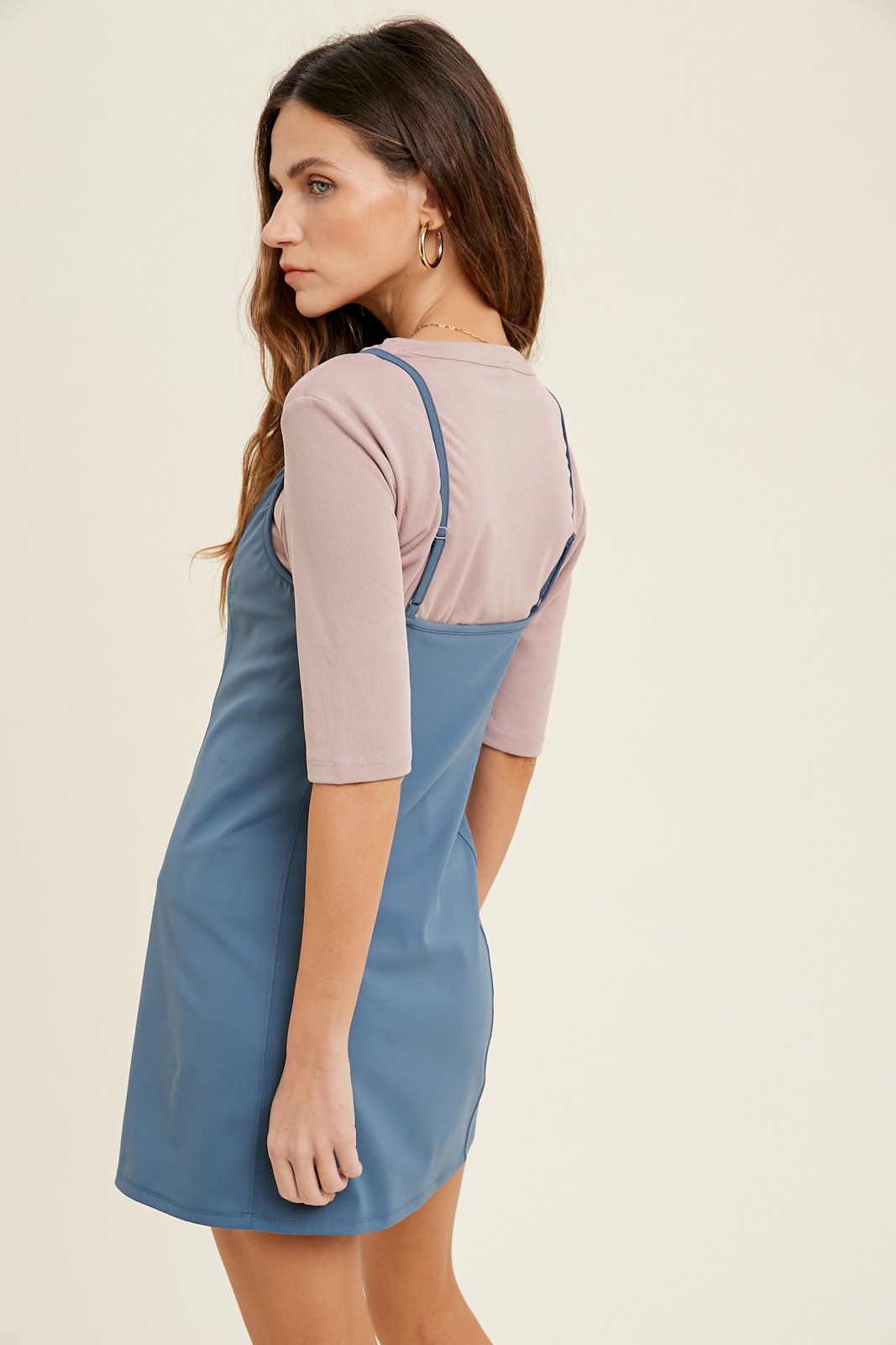 Athletic Mini Dress- D. Blue - L