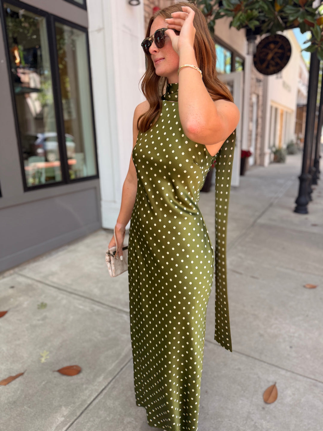 Jaiden Dress- Olive Heather