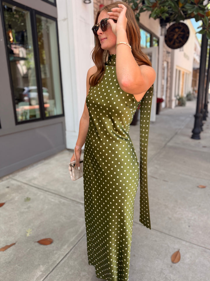 Jaiden Dress- Olive Heather