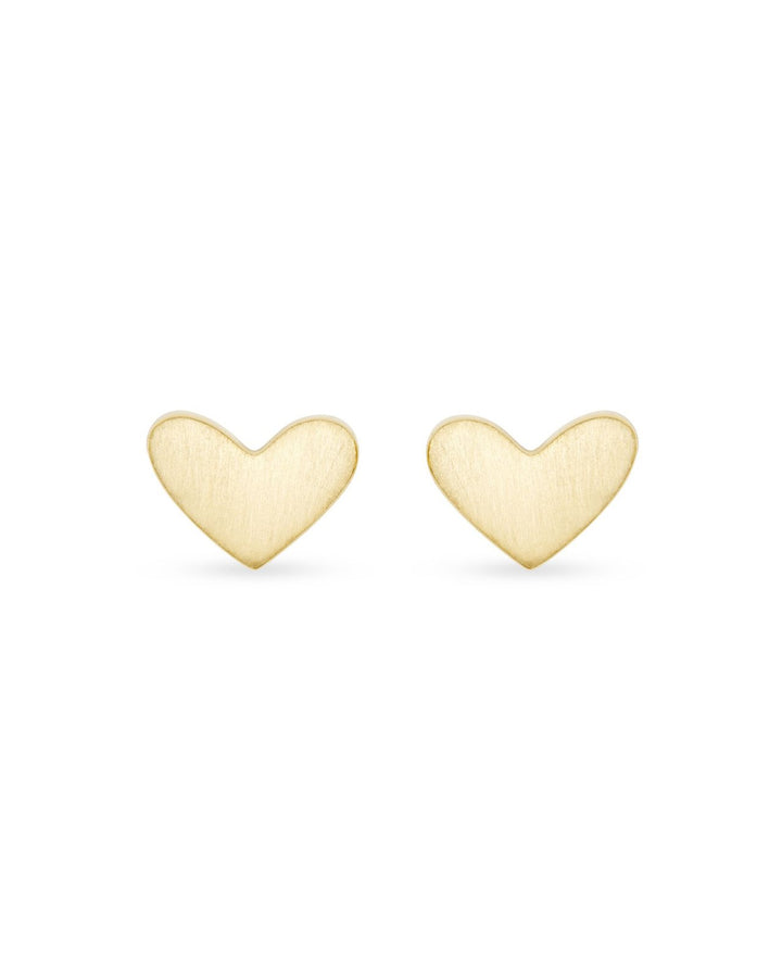 Ari Heart Stud Earrings 18K Gold Vermeil