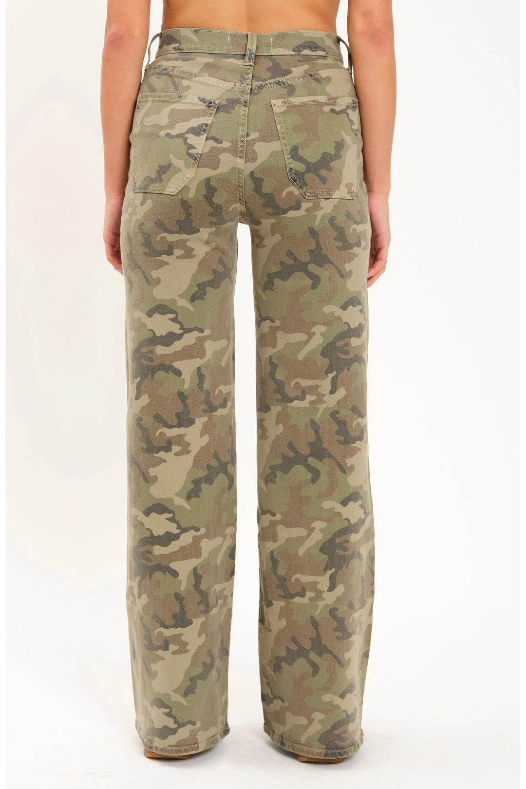 Far Out Patchpocket HR Wide Leg Jean- Hideaway