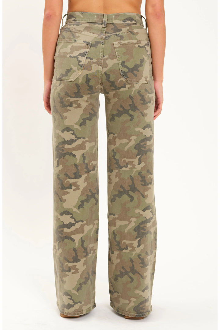 Far Out Patchpocket HR Wide Leg Jean- Hideaway