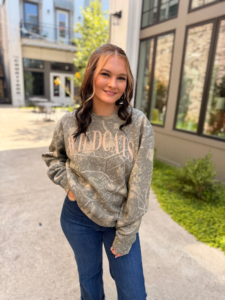 Wildcat Puff Sweatshirt- Camo