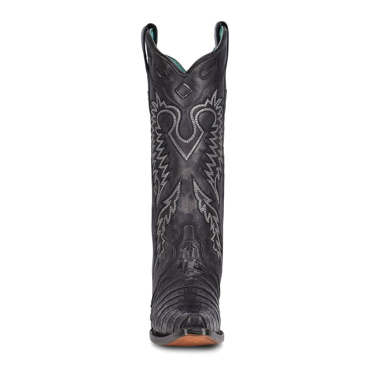 LD Black Caiman Embroidery Boot