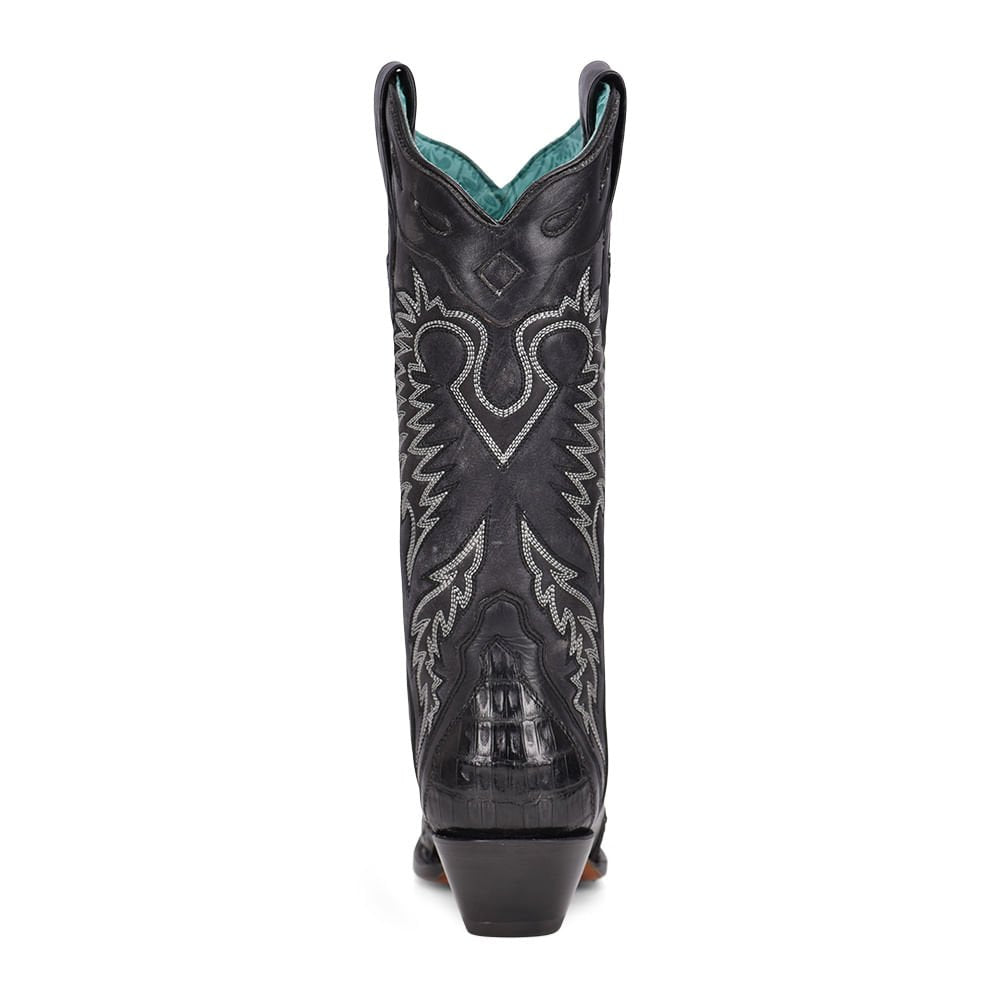 LD Black Caiman Embroidery Boot