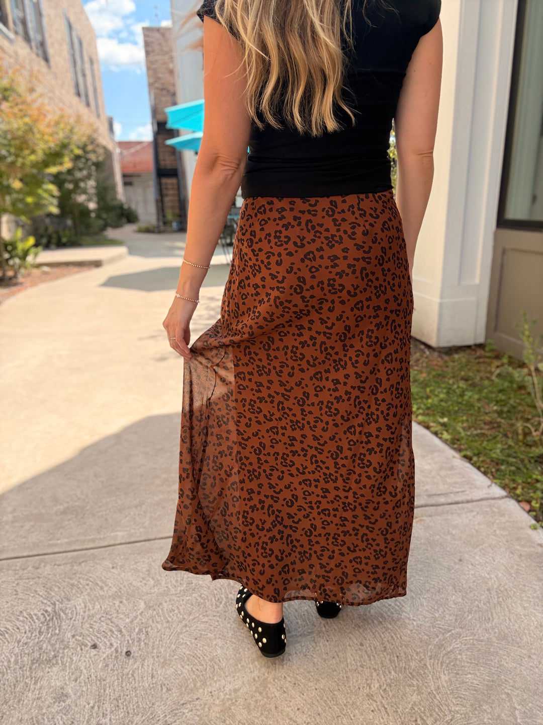 Europa Leopard Skirt- Burnt Umber