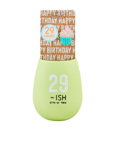 29th Birthday Silicone Wine Glass & Straw Set