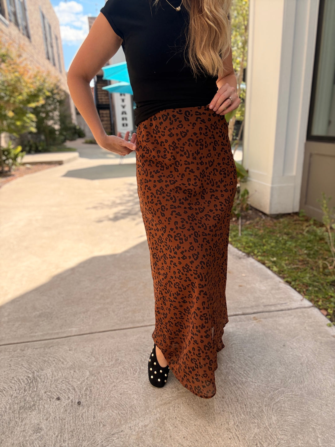 Europa Leopard Skirt- Burnt Umber