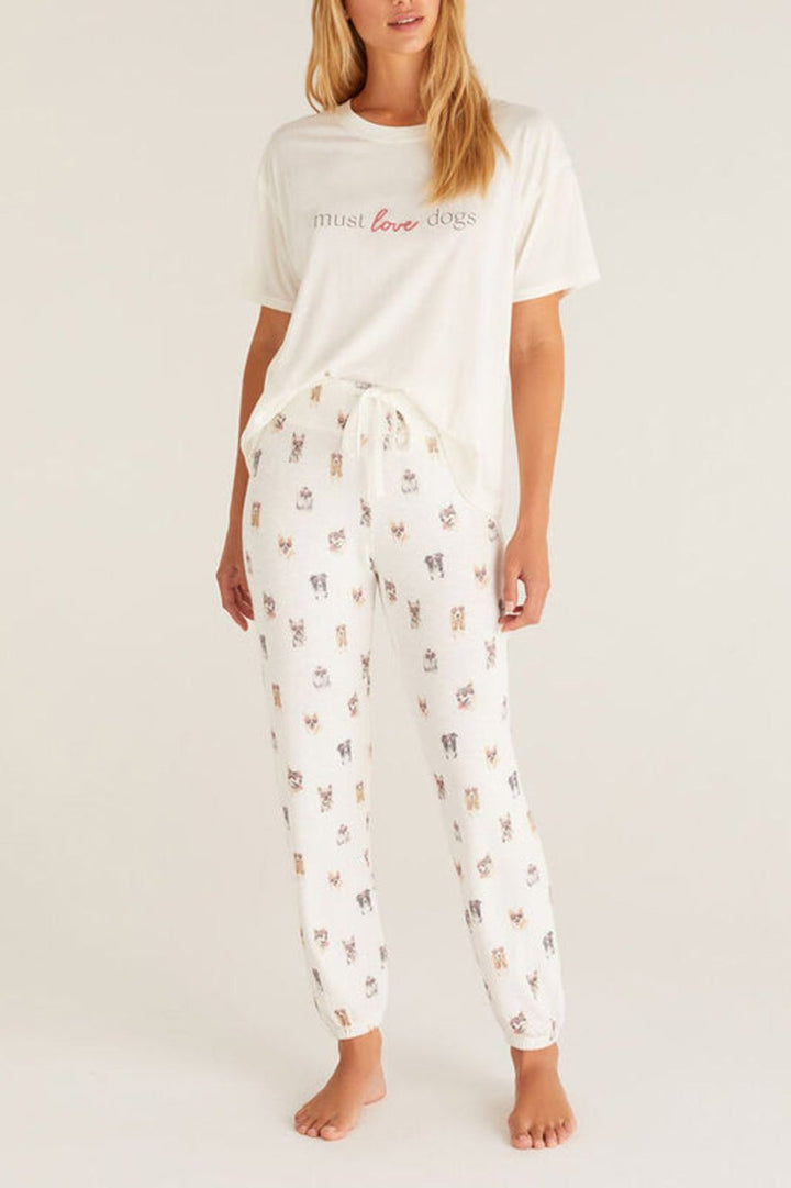 Relaxed Dog Tee- Bone - Lg