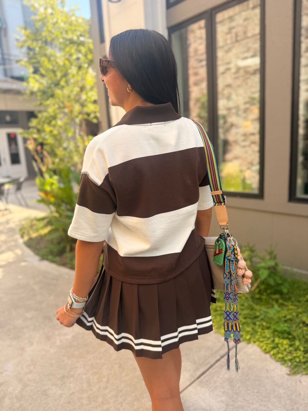 Mariner Polo Top- Dark Chocolate