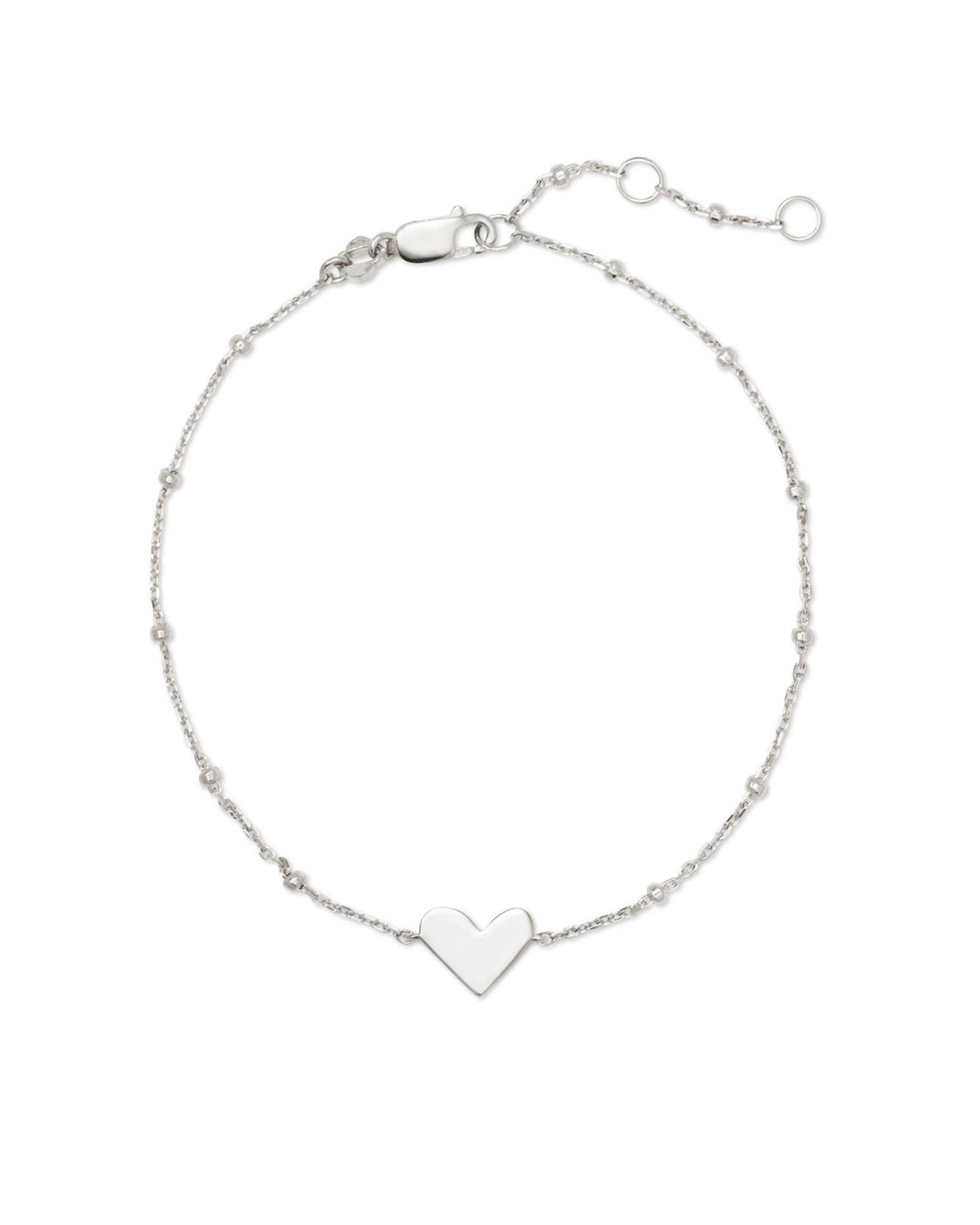 Ari Heart Delicate Chain Bracelet Sterling Silver
