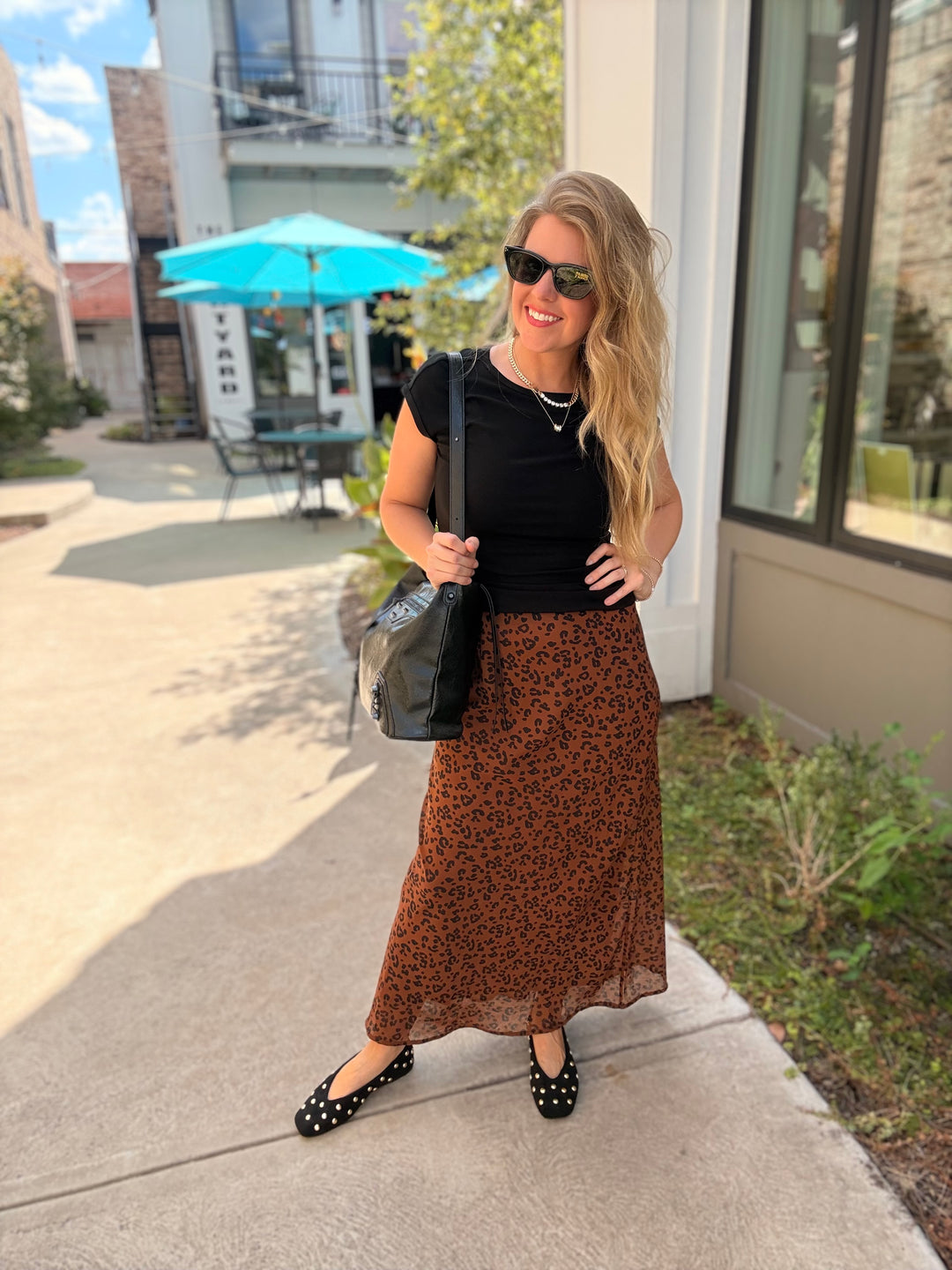 Europa Leopard Skirt- Burnt Umber