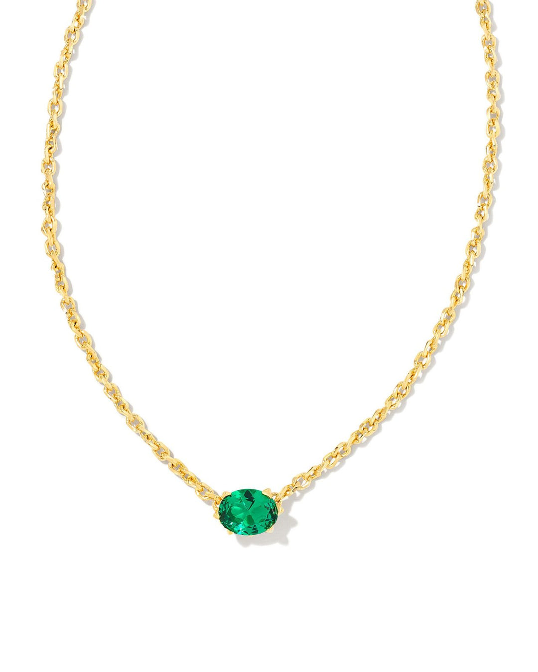 CAILIN PNDNT NCK GOLD GREEN CRYSTAL