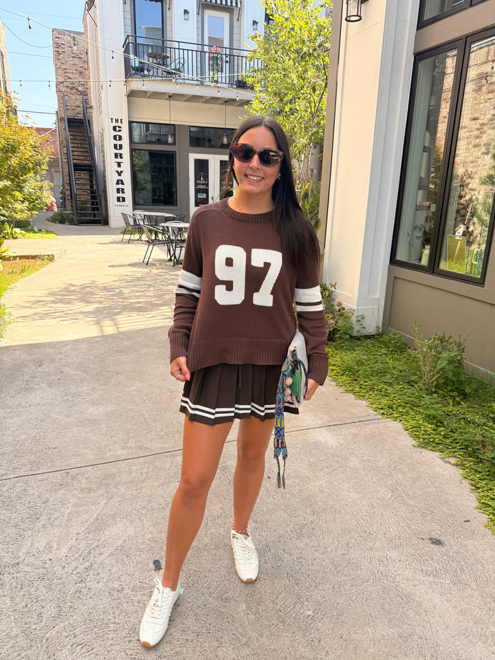 Nineties Stand In Sweater- Dark Chocolate