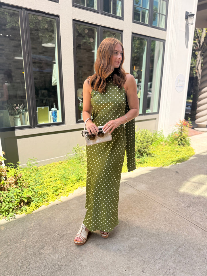 Jaiden Dress- Olive Heather