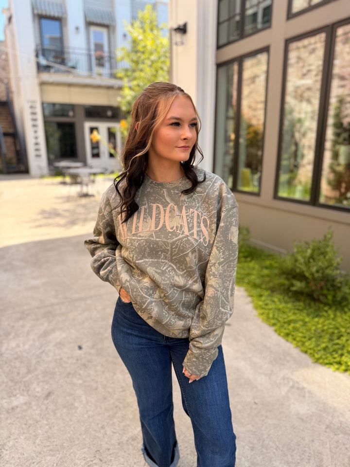 Wildcat Puff Sweatshirt- Camo