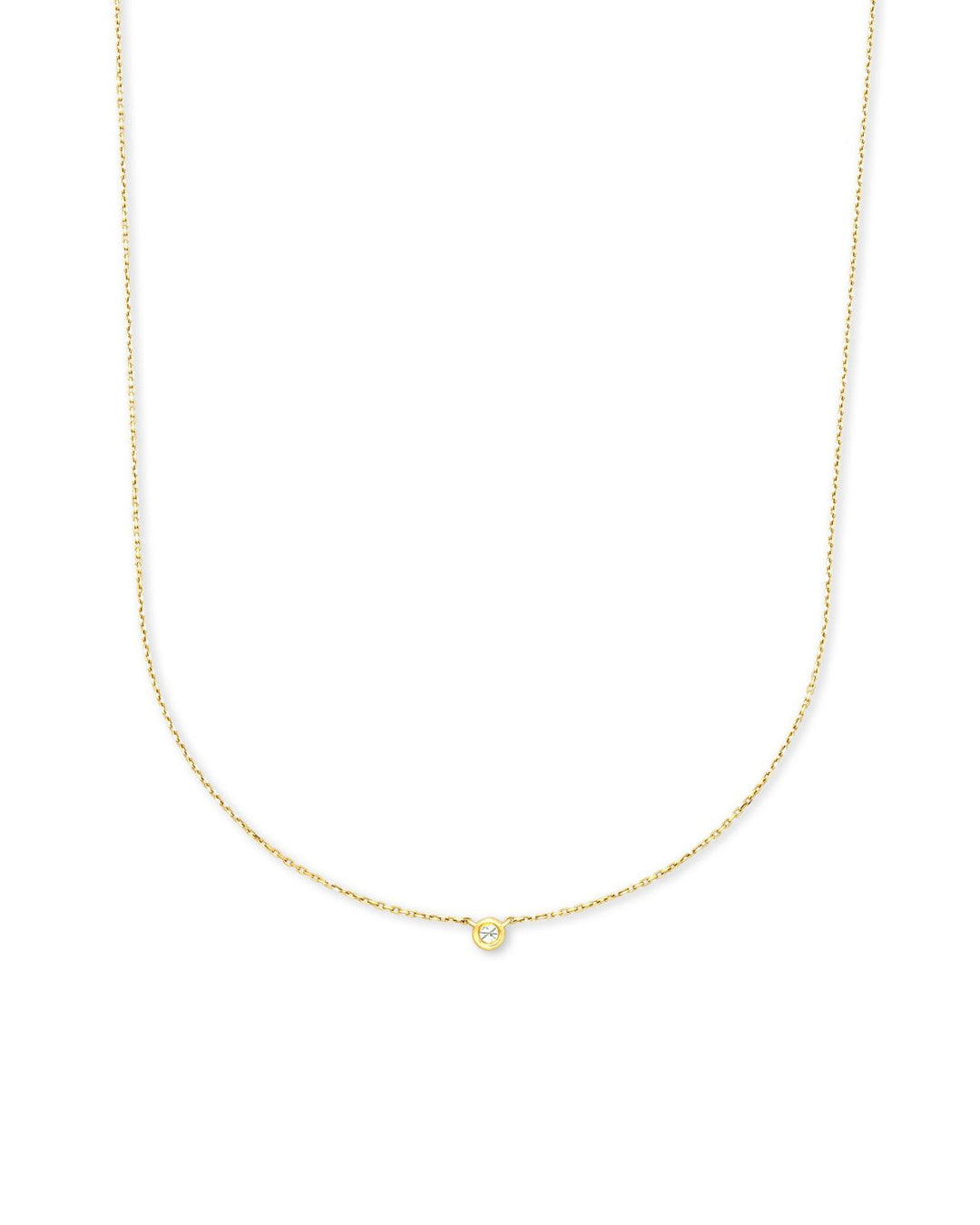 Audrey Pendant Necklace 14K Gold White Diamond