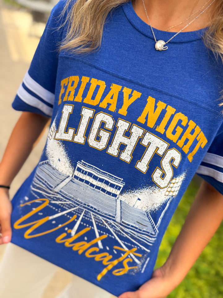Friday Night Lights Jersey Tee- Blue
