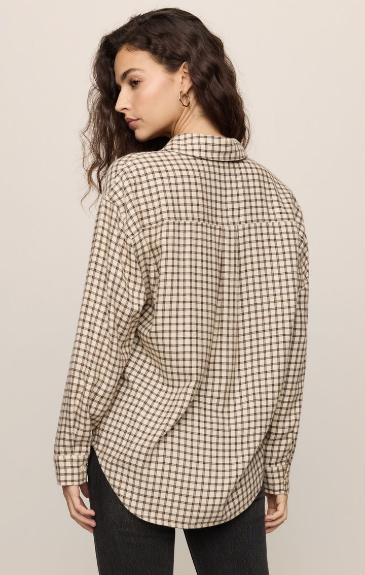 River Plaid Button Up - Dark Chocolate