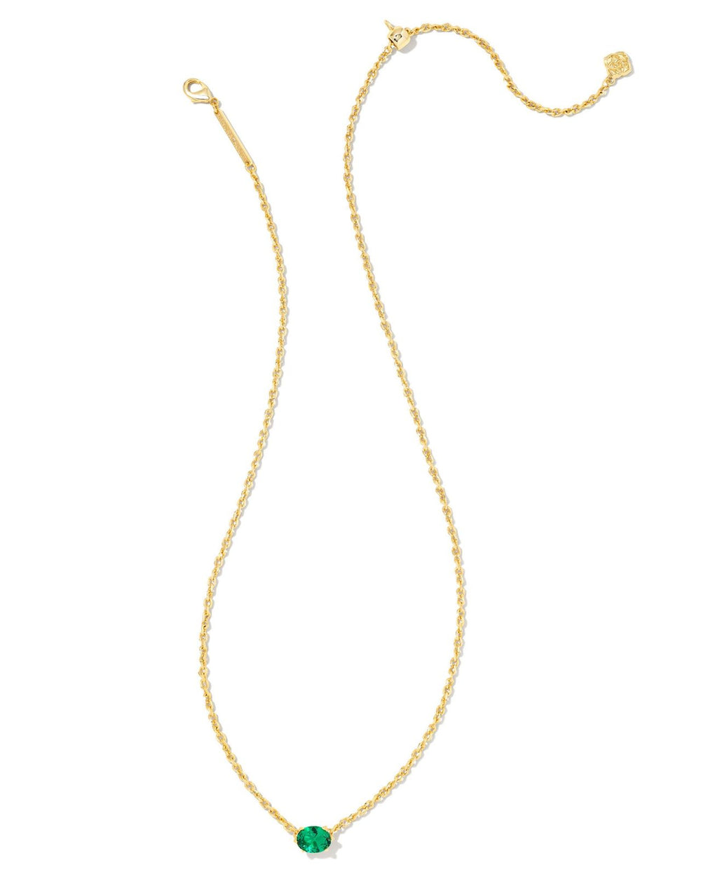 CAILIN PNDNT NCK GOLD GREEN CRYSTAL
