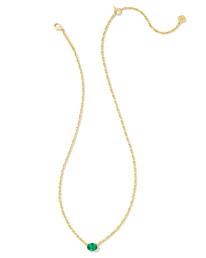 CAILIN PNDNT NCK GOLD GREEN CRYSTAL