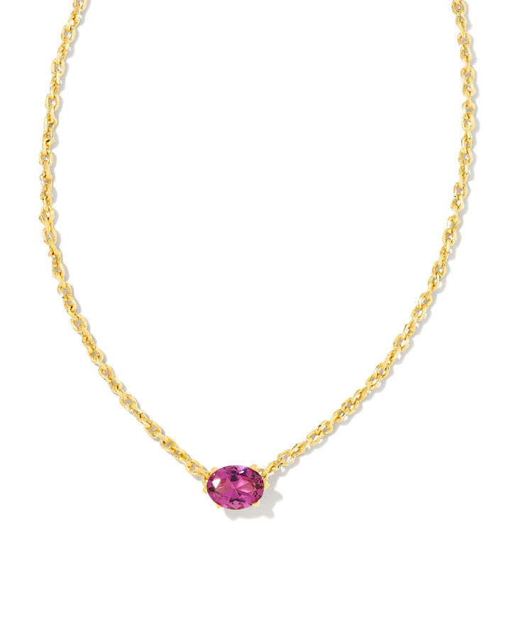 CAILIN PNDNT NCK GOLD PURPLE CRYSTAL