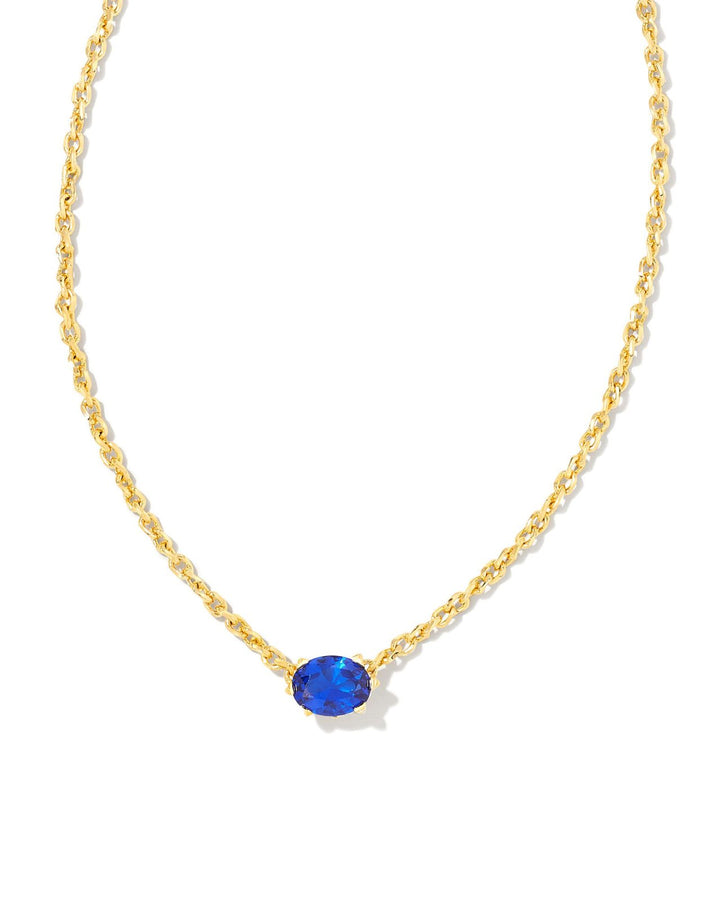 CAILIN PNDNT NCK GOLD BLUE CRYSTAL