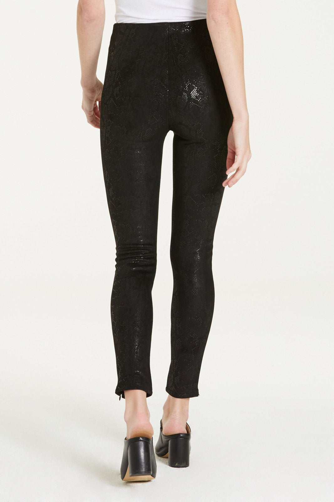 Nina High Rise Animal Print Legging- Black - 25