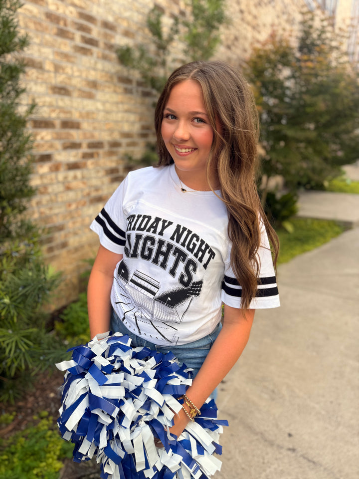 Friday Night Lights Jersey Tee- White