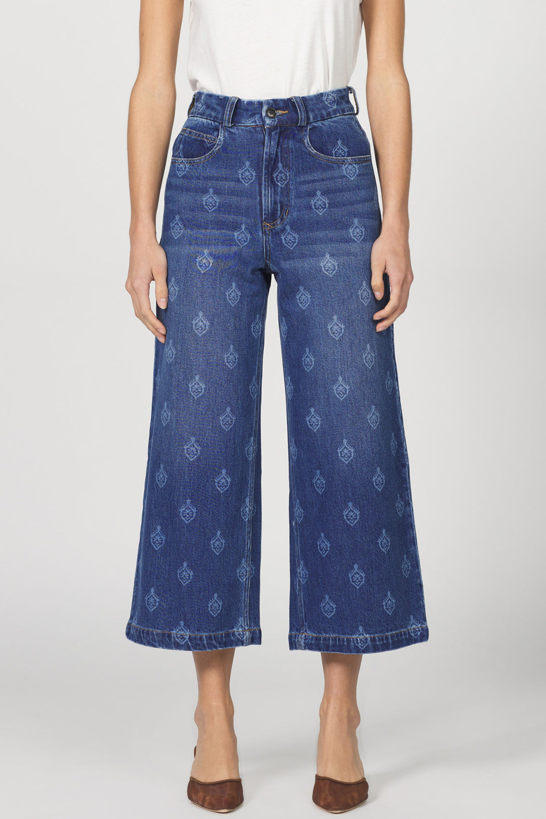 Audrey High Rise Wide Leg Jean - Tulip Crest - 26
