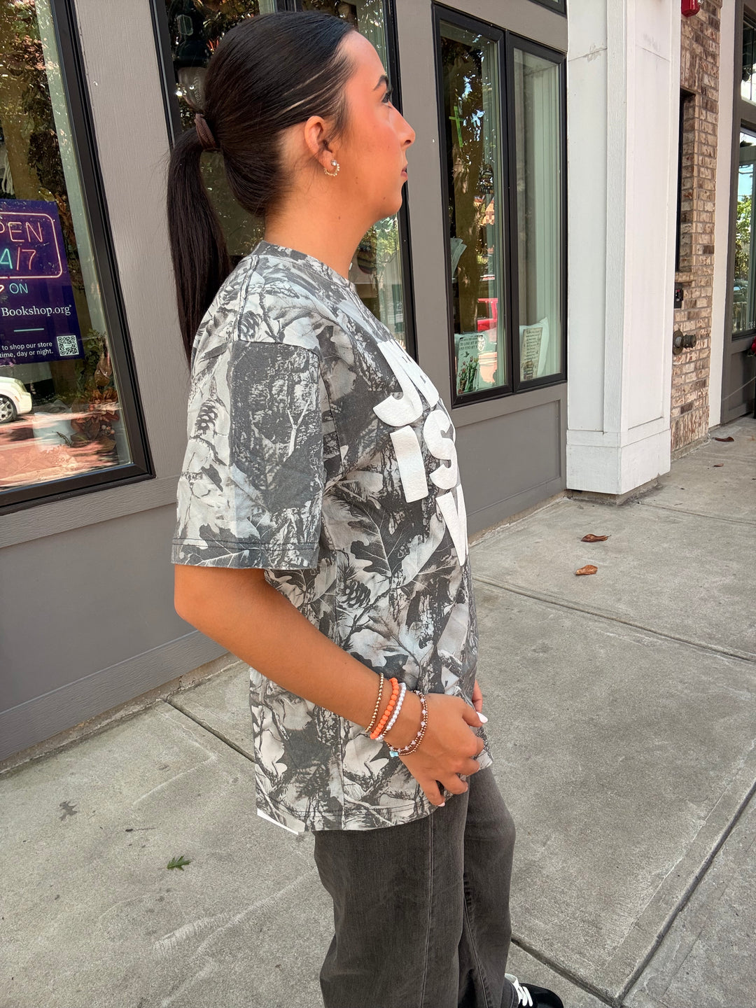 Jesus Is The Way Tee- Grey Camo
