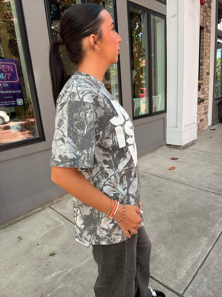 Jesus Is The Way Tee- Grey Camo