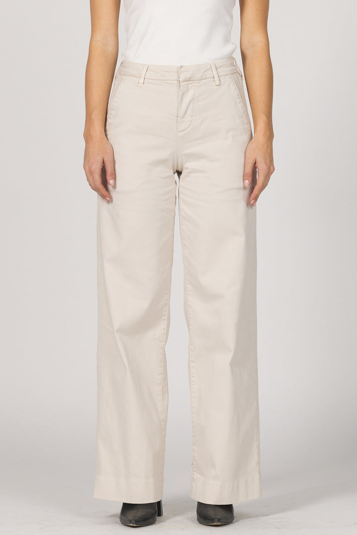 Brandy Mid Rise Wide Leg Pant - Whitecap Gray