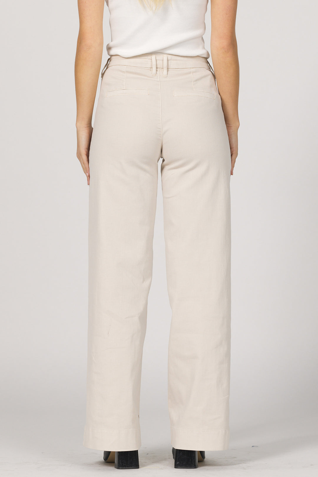 Brandy Mid Rise Wide Leg Pant - Whitecap Gray