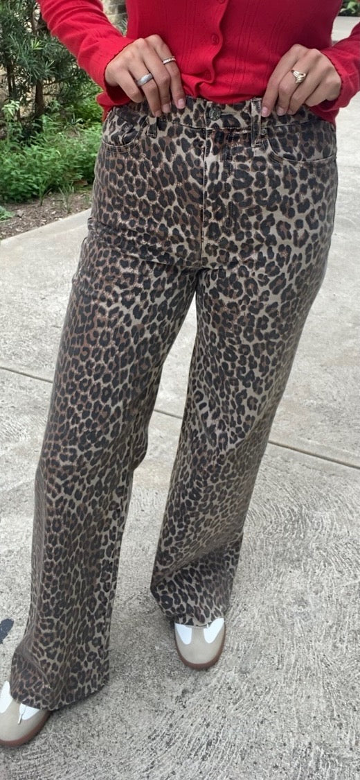 Far Out HR Wide Leg Jean- Cool Cat