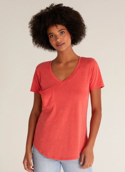 Pocket Tee- C. Red - M