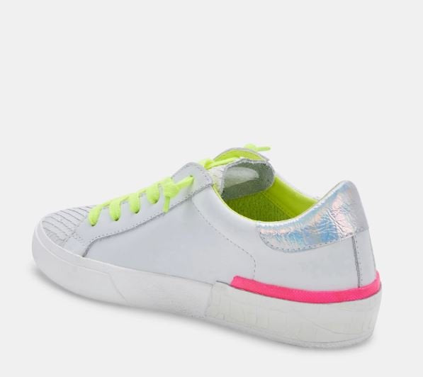 Zina Neon Multi Leather Sneaker - 6.5
