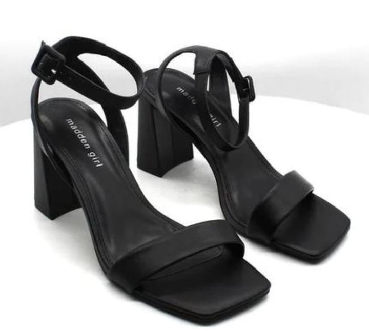 Winni RB Black Satin Heel
