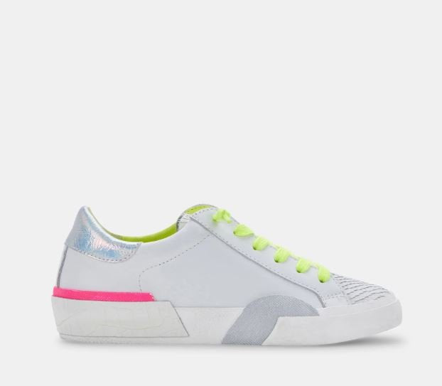 Zina Neon Multi Leather Sneaker
