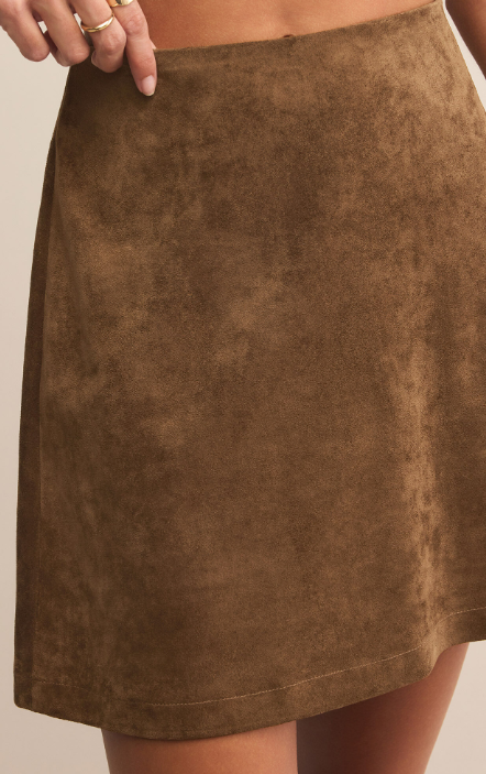 Ciera Suede Mini Skirt - Coconut