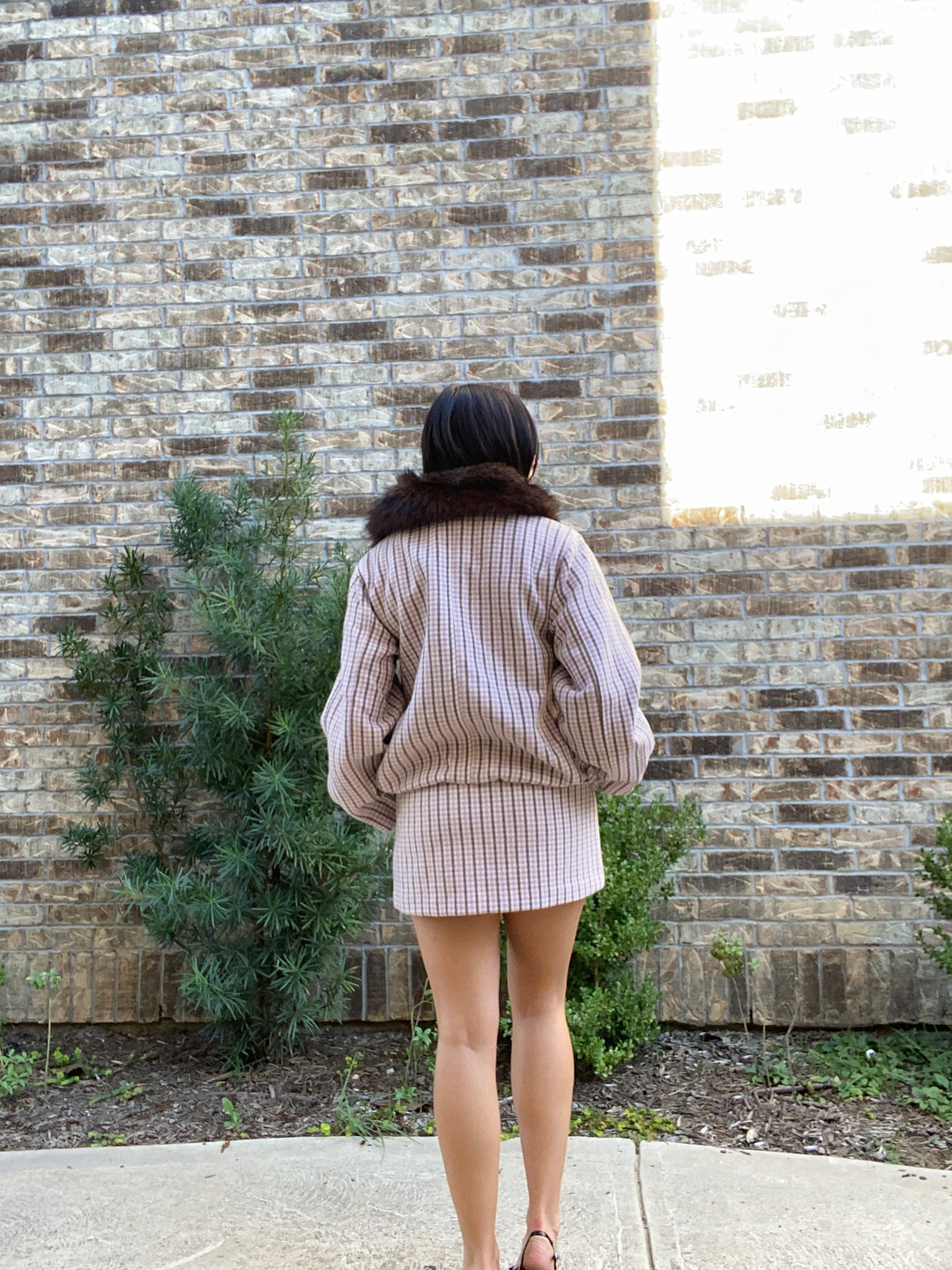 Ailee Jacket- Blush Plaid