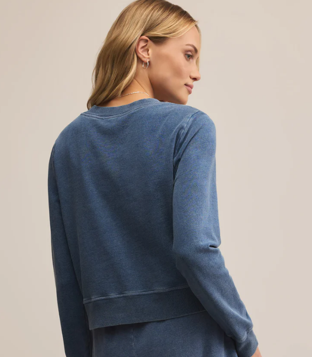 Daily Knit Denim Cardigan - Vintage Indigo
