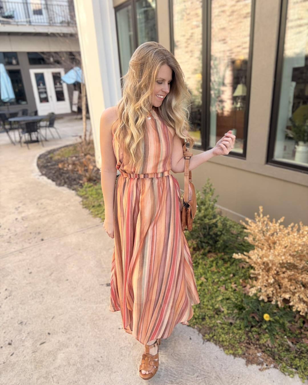 Dalina Dress- Stripe Multi - L