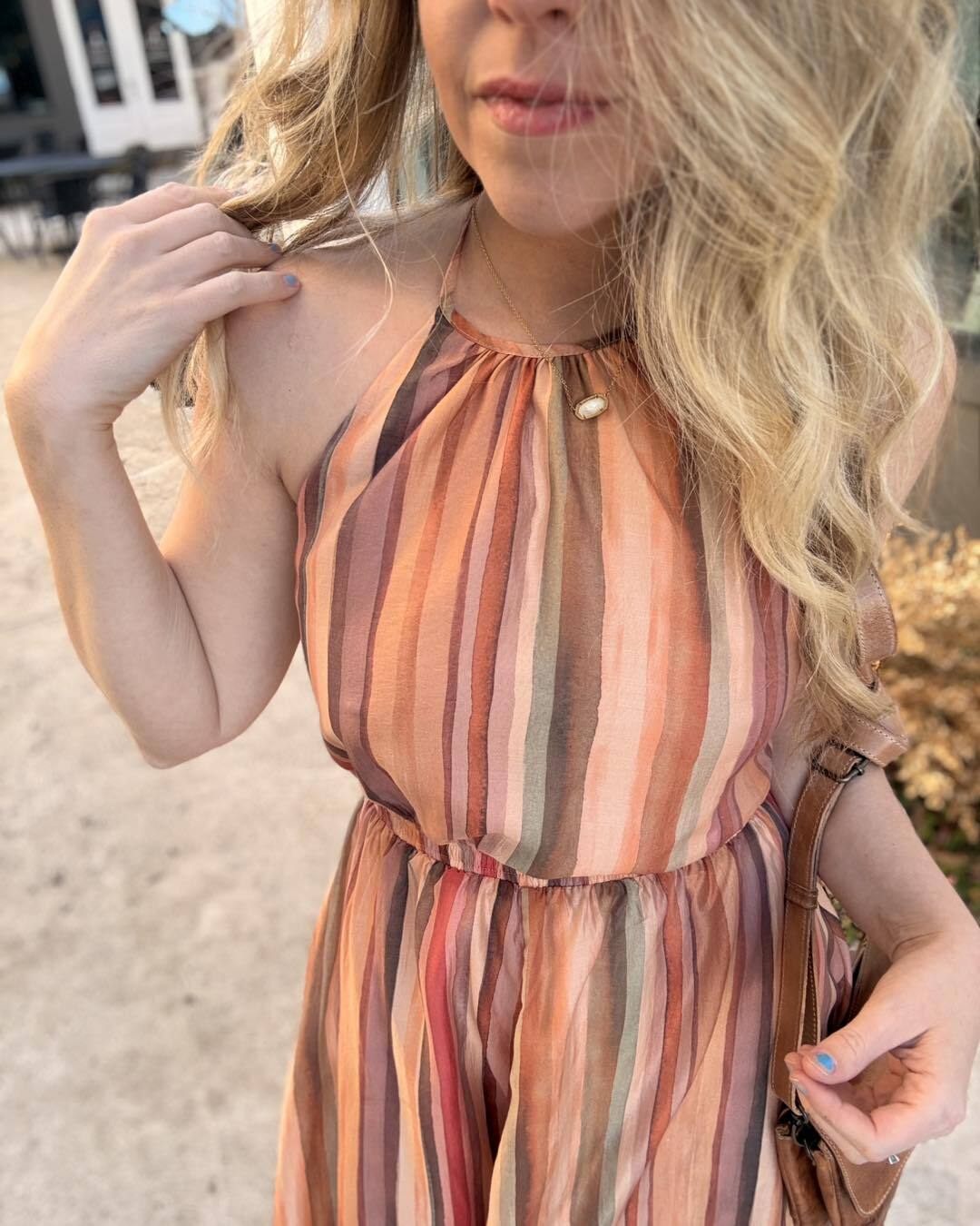 Dalina Dress- Stripe Multi - Xs