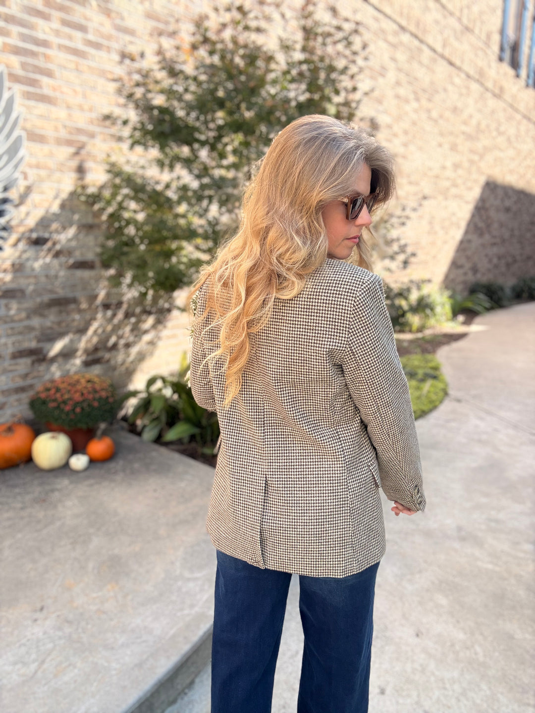 Evan Check Blazer- Dark Chocolate