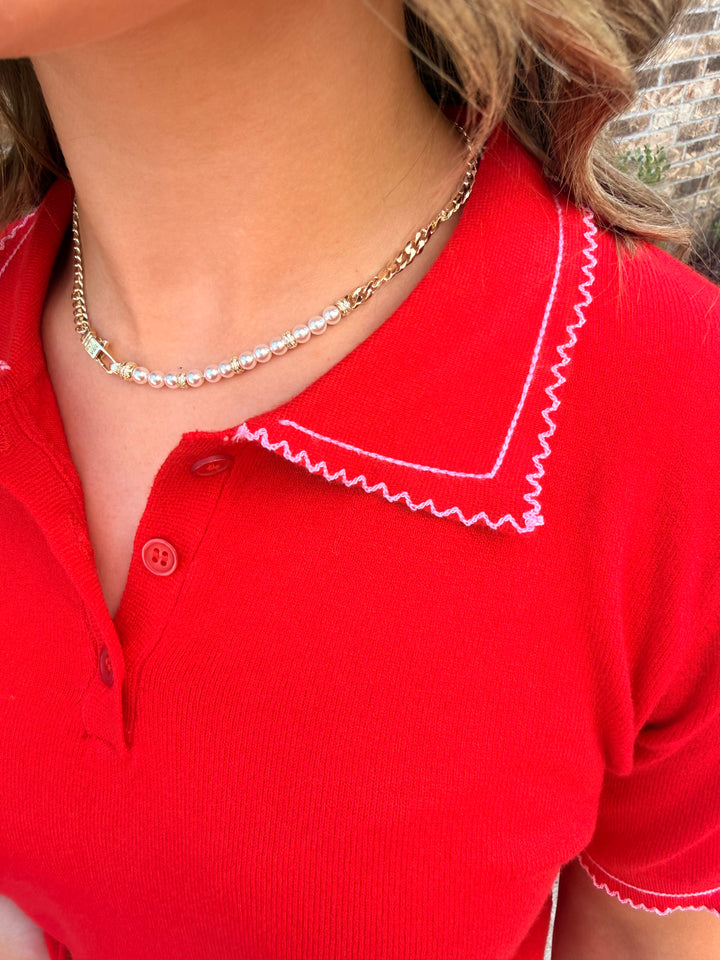 Springsteen Knit Polo Sweater