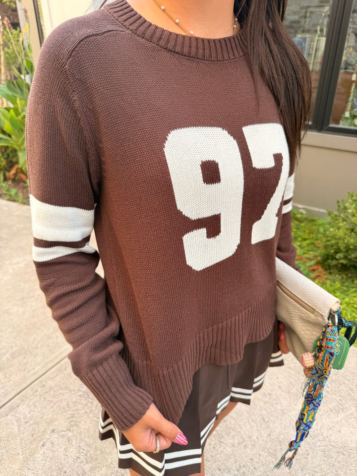 Nineties Stand In Sweater- Dark Chocolate