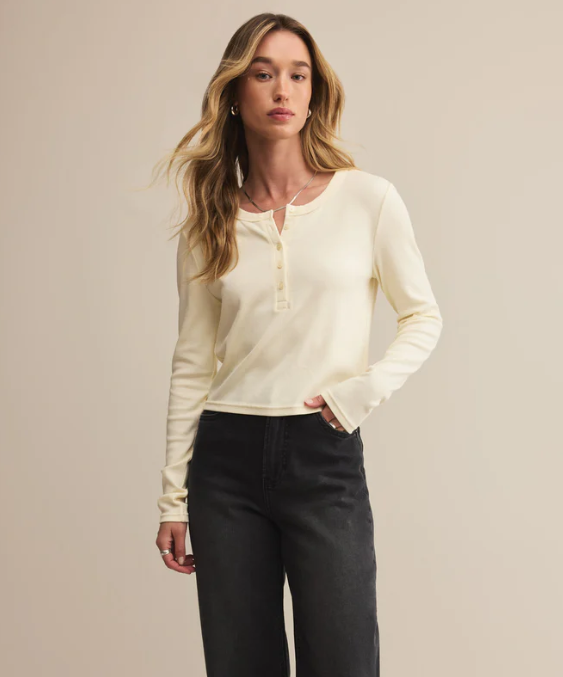 Ferris Henley Top - Crystal - Med