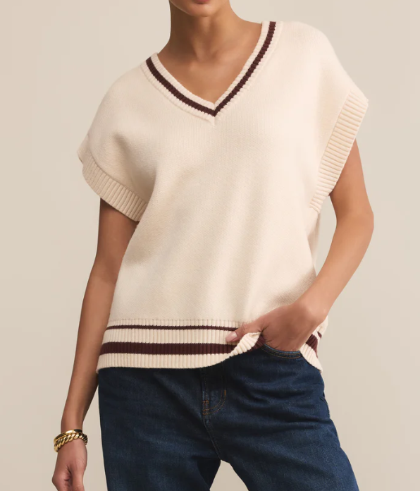 Fletcher Sweater Vest - Crystal - Lg