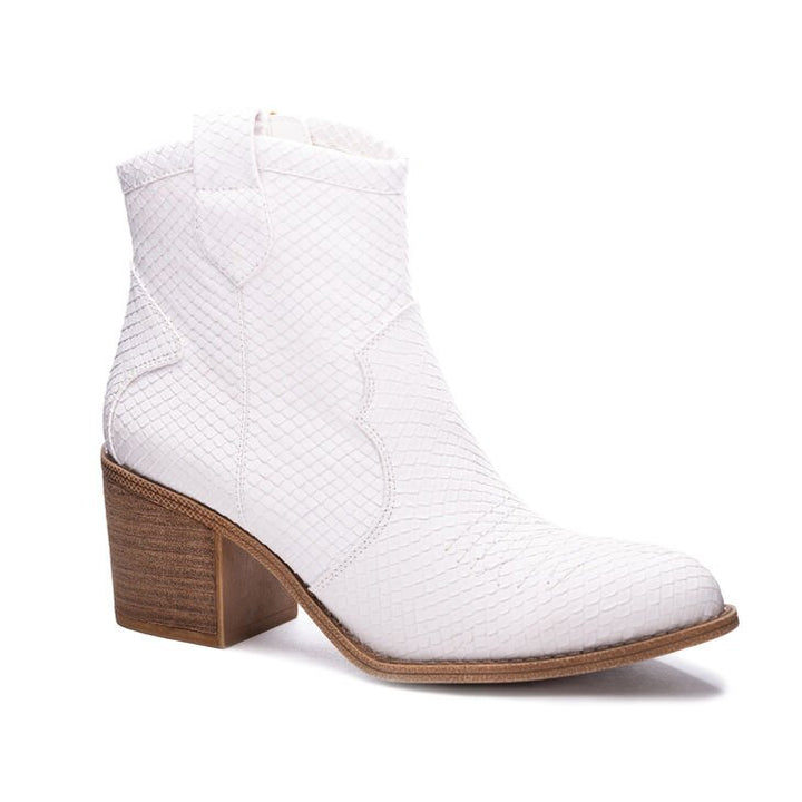 Unite Snake Bootie- White